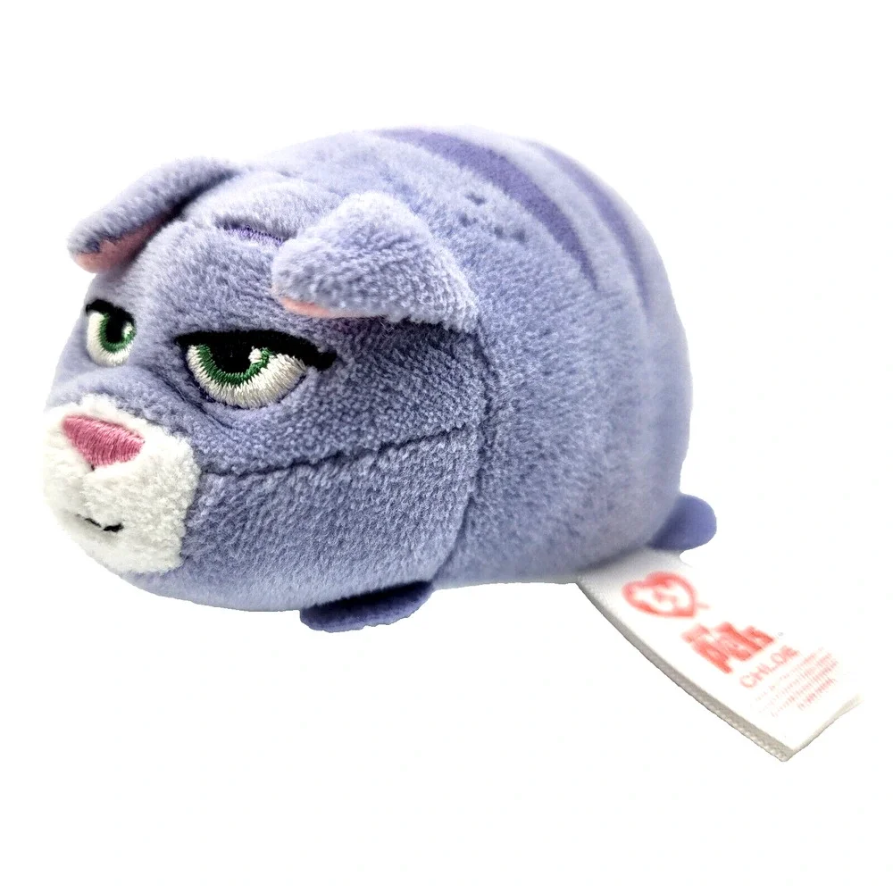 TY Teeny Secret Life of Pets Chloe Cat Plush Purple Stuffed Animal Figure 4